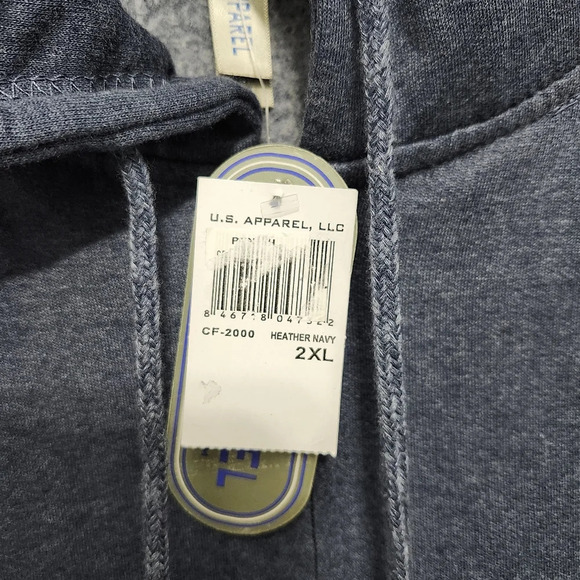 U.S apparel men's full zipper hoodie size 2XL gray Pensacola beach flori… - Picture 3 of 6